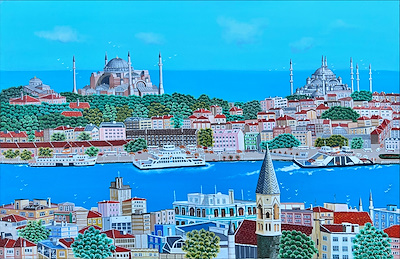 Ayfer Yıldız imzalı tablo — Yağlı Boya, 60×90 cm, 3.000 TL müzayede satışı