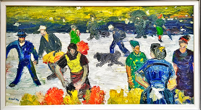 Resul Aytemür imzalı tablo — Yağlı Boya, 85×155 cm, 30.000 TL müzayede satışı