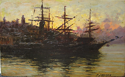 Fausto Zonaro (1854 - 1929) imzalı tablo — Yağlı Boya, 17×28 cm, 455.000 TL müzayede satışı