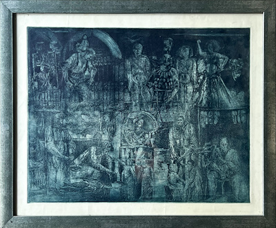 İsimsiz imzalı tablo — Gravür, 45×55 cm, 600 TL müzayede satışı