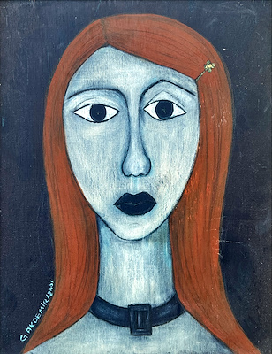 Güzin Atıl Akdemir imzalı tablo — Yağlı Boya, 40×35 cm, 4.000 TL müzayede satışı