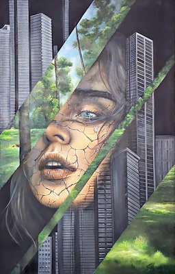 Ayşe Serim imzalı tablo — Yağlı Boya, 140×90 cm, 15.000 TL müzayede satışı
