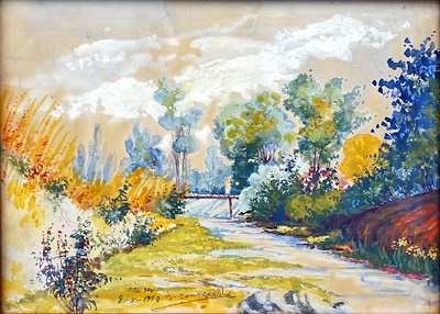 İhsan Çanakkaleli imzalı tablo — Sulu Boya, 24×33 cm, 3.500 TL müzayede satışı