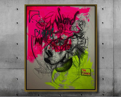 Ali Topaloğlu imzalı tablo — Karışık Teknik, 140×120 cm, 12.000 TL müzayede satışı