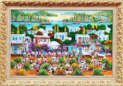 Serap Soyaltın imzalı tablo — Yağlı Boya, 90×140 cm, 140.000 TL müzayede satışı
