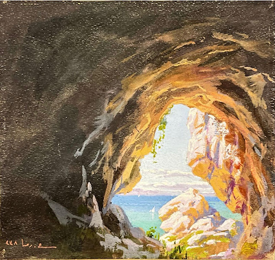 Hoca Ali Rıza imzalı tablo — Guaj, 17×18.5 cm, 310.000 TL müzayede satışı