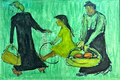 Fikret Mualla imzalı tablo — Guaj, 36.8×53.6 cm, 1.150.000 TL müzayede satışı