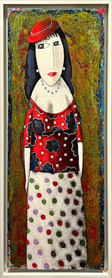 Nermin Alpar imzalı tablo — Yağlı Boya, 100×40 cm, 25.000 TL müzayede satışı