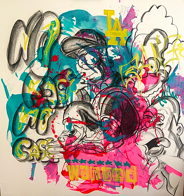 Ali Topaloğlu imzalı tablo — Karışık Teknik, 120×120 cm, 16.000 TL müzayede satışı