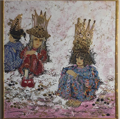 Zerrin Tekindor imzalı tablo — Yağlı Boya, 100×95 cm, 80.000 TL müzayede satışı