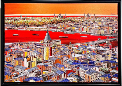 Alev Özas imzalı tablo — Yağlı Boya, 80×100 cm, 55.000 TL müzayede satışı
