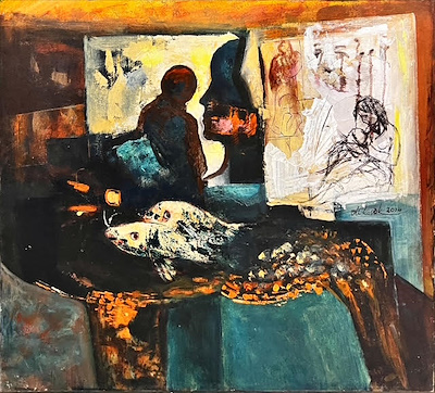 Ali Koçak imzalı tablo — Yağlı Boya, 90×95 cm, 24.000 TL müzayede satışı