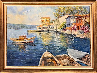Ahmet Muhterem Oma imzalı tablo — Yağlı Boya, 90×120 cm, 25.000 TL müzayede satışı