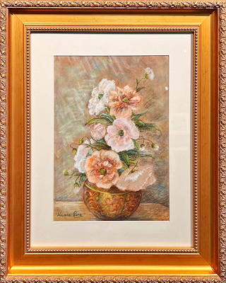 Numan Pura imzalı tablo — Pastel Boya, 30×22 cm, 7.000 TL müzayede satışı