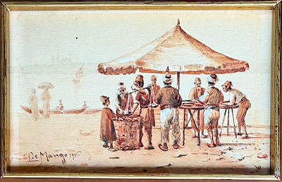 Leonardo De Mango imzalı tablo — Karışık Teknik, 9×15 cm, 95.000 TL müzayede satışı