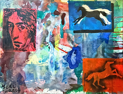 Bedri Baykam imzalı tablo — Karışık Teknik, 140×180 cm, 485.000 TL müzayede satışı