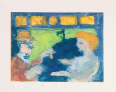 Fikret Mualla imzalı tablo — Guaj, 18×23 cm, 750.000 TL müzayede satışı