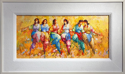 Saim Dursun imzalı tablo — Yağlı Boya, 40×85 cm, 315.000 TL müzayede satışı