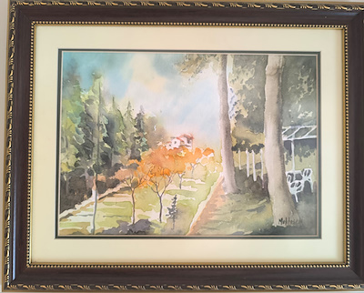 Dr. Ressam Muhteşem imzalı tablo — Sulu Boya, 25×35 cm, 750 TL müzayede satışı