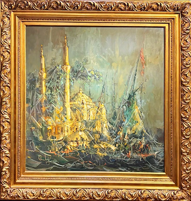 Tuncay Şevketoğlu imzalı tablo — Yağlı Boya, 100×100 cm, 35.000 TL müzayede satışı