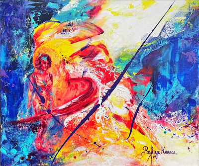 Rafiye Karaca imzalı tablo — Yağlı Boya, 34×40 cm, 8.000 TL müzayede satışı