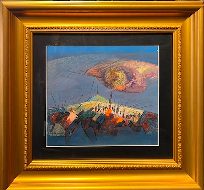 Veli Sapaz imzalı tablo — Karışık Teknik, 25×30 cm, 8.000 TL müzayede satışı