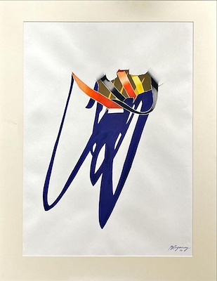 Burhan Doğançay imzalı tablo — Guaj, 76×57 cm, 1.050.000 TL müzayede satışı