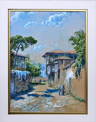 Hoca Ali Rıza imzalı tablo — Sulu Boya, 33×25 cm, 75.000 TL müzayede satışı