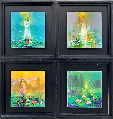 Hüseyin Yıldırım imzalı tablo — Yağlı Boya, 15×15 cm, 1.300 TL müzayede satışı