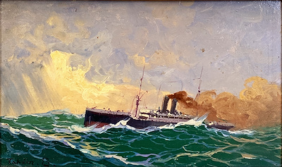 Diyarbakırlı Tahsin imzalı tablo — Yağlı Boya, 20×33 cm, 32.500 TL müzayede satışı