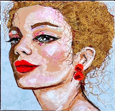 Zerrin Tekindor imzalı tablo — Yağlı Boya, 20×20 cm, 7.500 TL müzayede satışı