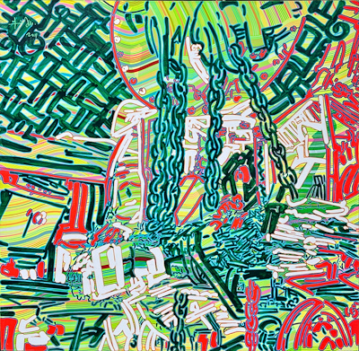 Yiğit Yazıcı imzalı tablo — Yağlı Boya, 165×165 cm, 16.000 TL müzayede satışı