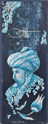Osman Yılmazer imzalı tablo — Karışık Teknik, 65×25 cm, 1.000 TL müzayede satışı