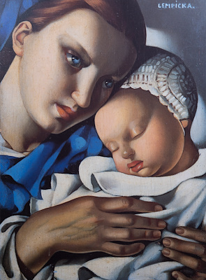 TAMARA DE LEMPİCKA (1898- 1980)-Young lady with gloves Kizette on