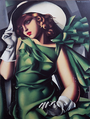 TAMARA DE LEMPİCKA (1898- 1980)-Young lady with gloves Kizette on