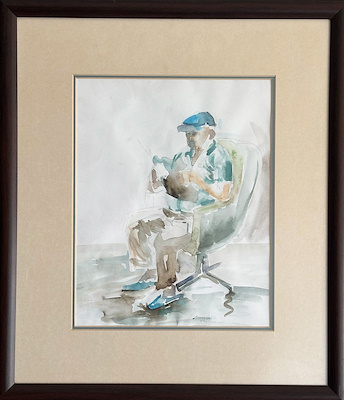 Mustafa Pancar imzalı tablo — Sulu Boya, 28×23 cm, 5.500 TL müzayede satışı