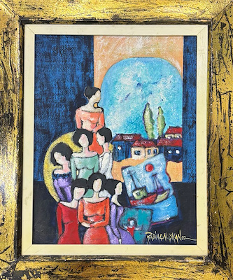 Rabia Çalışkan imzalı tablo — Yağlı Boya, 51×40 cm, 4.500 TL müzayede satışı
