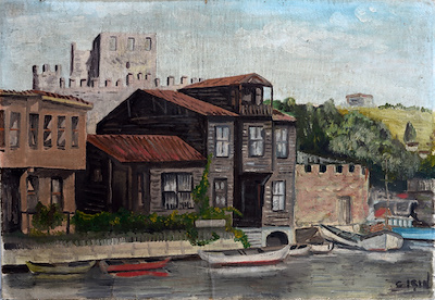 C. Işın imzalı tablo — Yağlı Boya, 34×50 cm, 6.000 TL müzayede satışı
