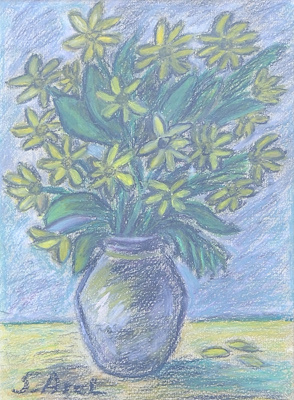 Selma Arel imzalı tablo — Pastel Boya, 27×19 cm, 8.500 TL müzayede satışı