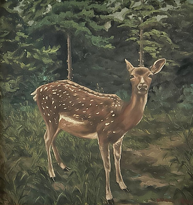 Ahmet Uzelli imzalı tablo — Yağlı Boya, 47×46 cm, 55.000 TL müzayede satışı