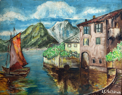 İ. Gökmen imzalı tablo — Yağlı Boya, 36×45 cm, 5.000 TL müzayede satışı