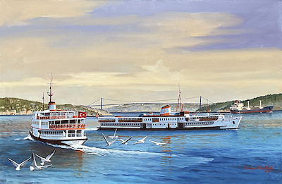 Cumhur Koraltürk imzalı tablo — Yağlı Boya, 60×100 cm, 37.500 TL müzayede satışı