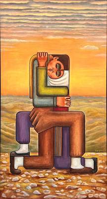 Erol Özden imzalı tablo — Yağlı Boya, 80×43 cm, 65.000 TL müzayede satışı