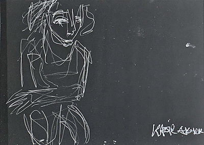 Kadir Akorak imzalı tablo — Karışık Teknik, 33×47 cm, 7.500 TL müzayede satışı