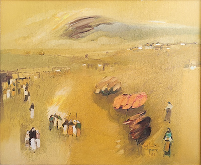 Veli Sapaz imzalı tablo — Yağlı Boya, 40×50 cm, 15.000 TL müzayede satışı
