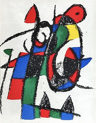 Joan Miró imzalı tablo — Baskı, 32×24 cm, 2.000 TL müzayede satışı