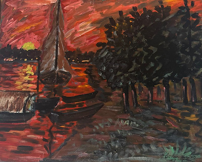 Türkan Berdan imzalı tablo — Yağlı Boya, 50×50 cm, 10.000 TL müzayede satışı
