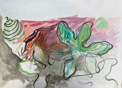 Eva Sabboul imzalı tablo — Sulu Boya, 41.5×59 cm, 800 TL müzayede satışı