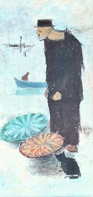 Nejat Gönenç imzalı tablo — Yağlı Boya, 28×18 cm, 37.500 TL müzayede satışı