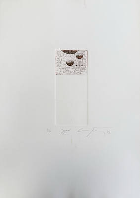 Cemile Kaptan imzalı tablo — Gravür, 35×50 cm, 950 TL müzayede satışı